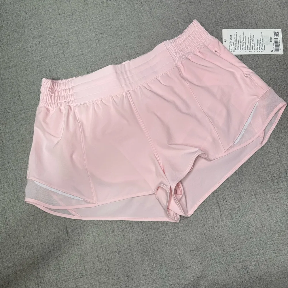 Lululemon Hotty Hot High Rise Athletic Shorts Strawberry Milkshake Pink 12 NWT - Image 6