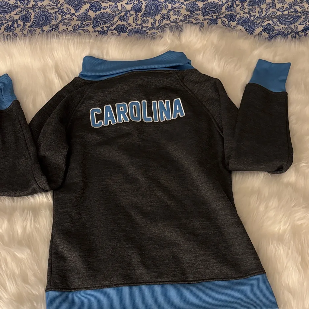 Campus Heritage Carolina Tarheel Charcoal and Blue Women's Zip - Image 2