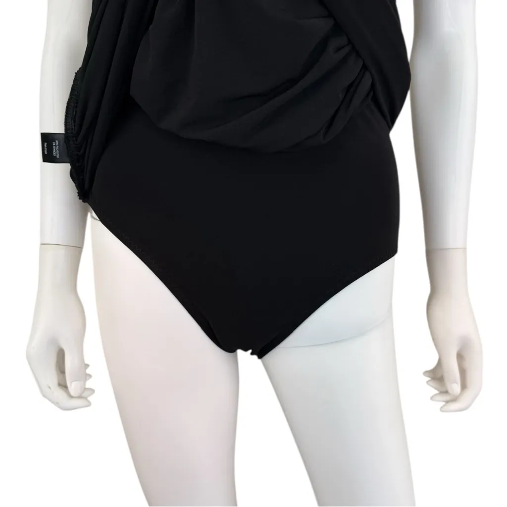 NORMA KAMALI NWT Black One Shoulder Diana Mini Dress Size M - Image 5