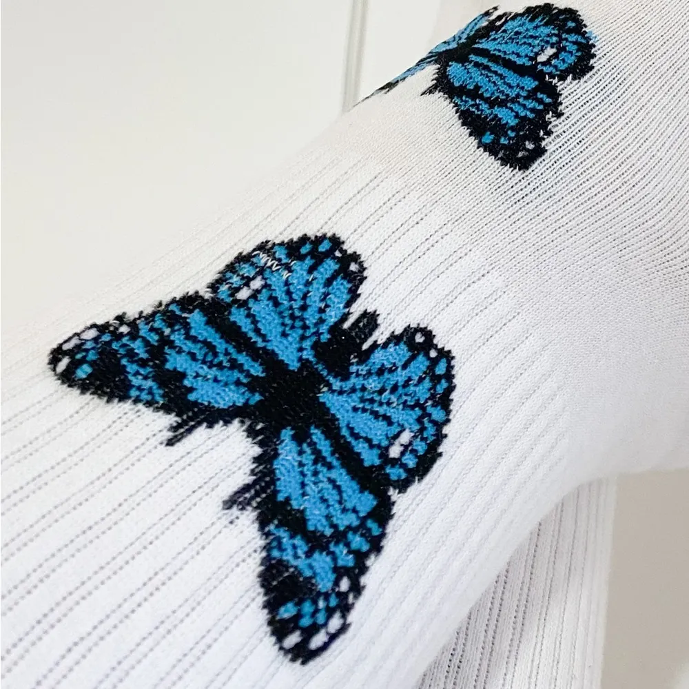 Little Blue Butterfly Socks - Image 4