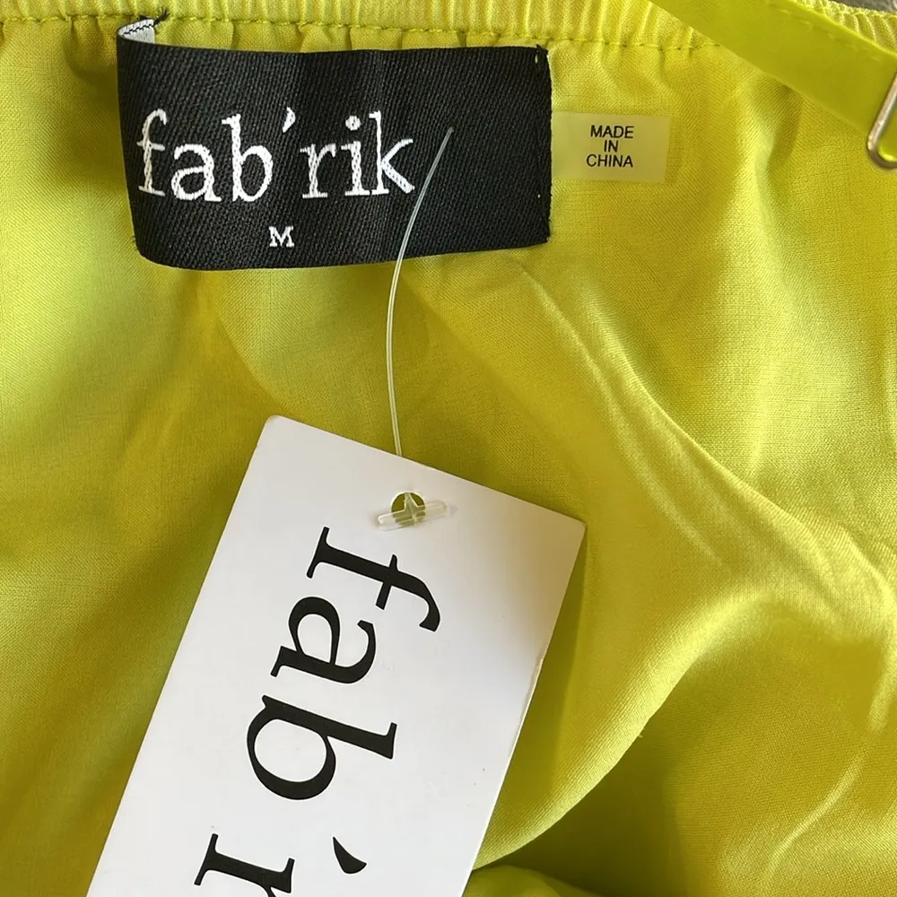 Fab’rik Lucy Tiered Mini Dress in Lime - Image 5