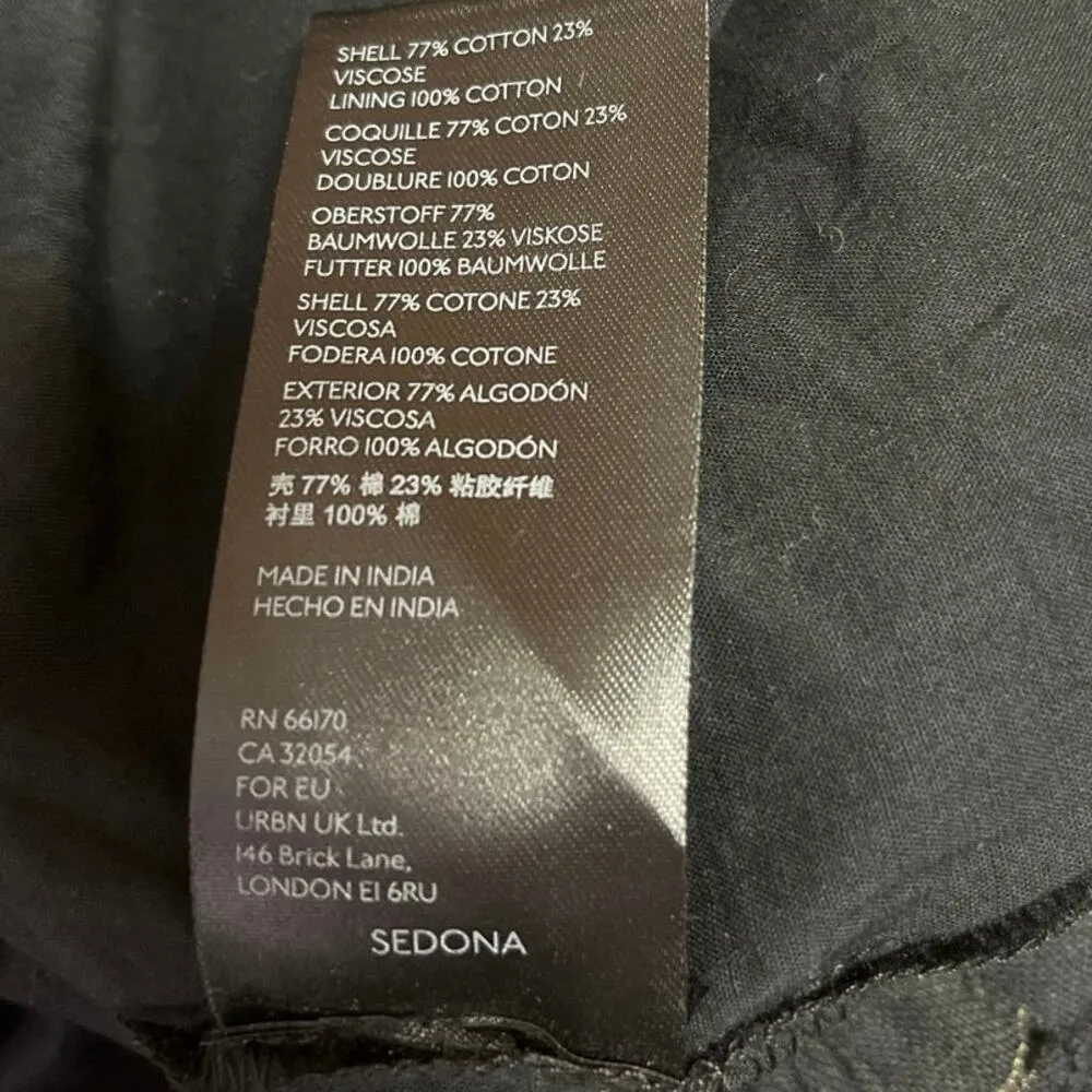 Free People Sedona Black High-rise Elastic Waist Relaxed Viscose Cotton Shorts S - Image 5