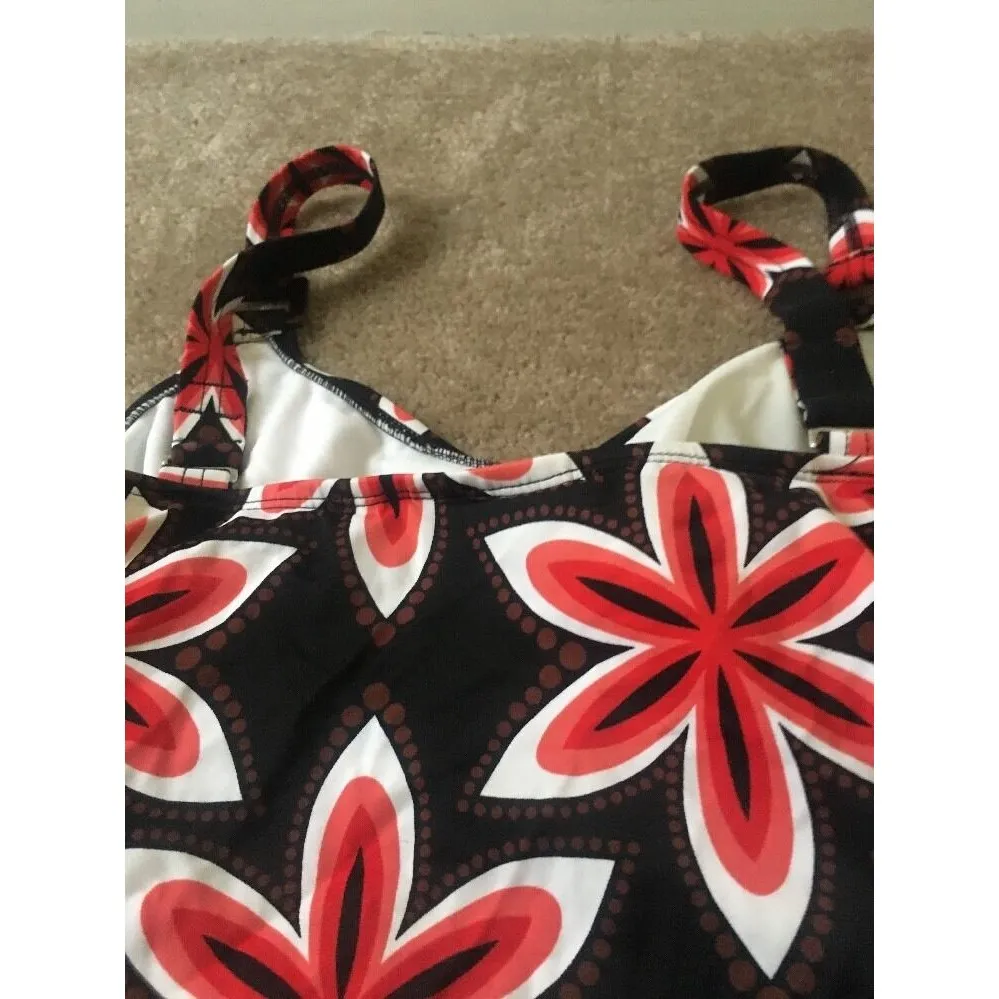 Croft & Barrow Women's Floral Print Swim Tankini Halter Top Size 10 Swim Wear - Image 8