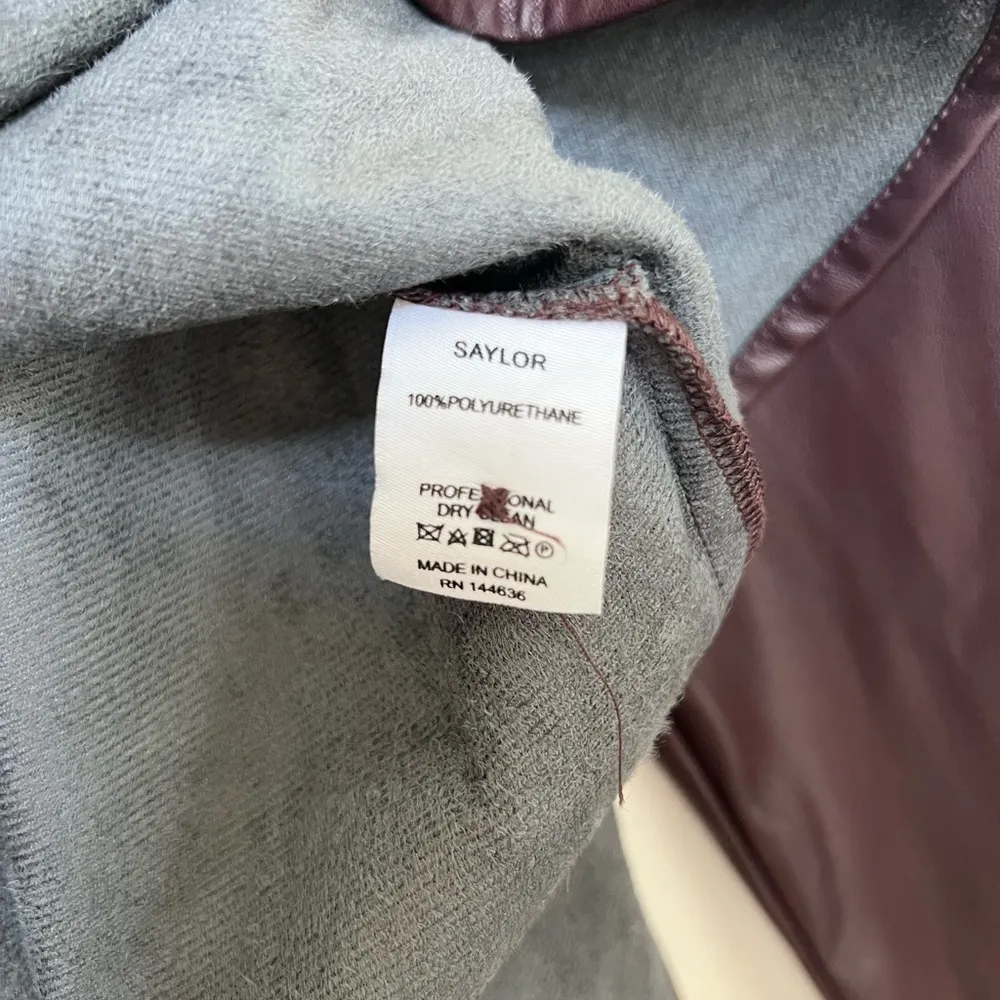 Saylor Fabiana faux leather pullover top size S - Image 7