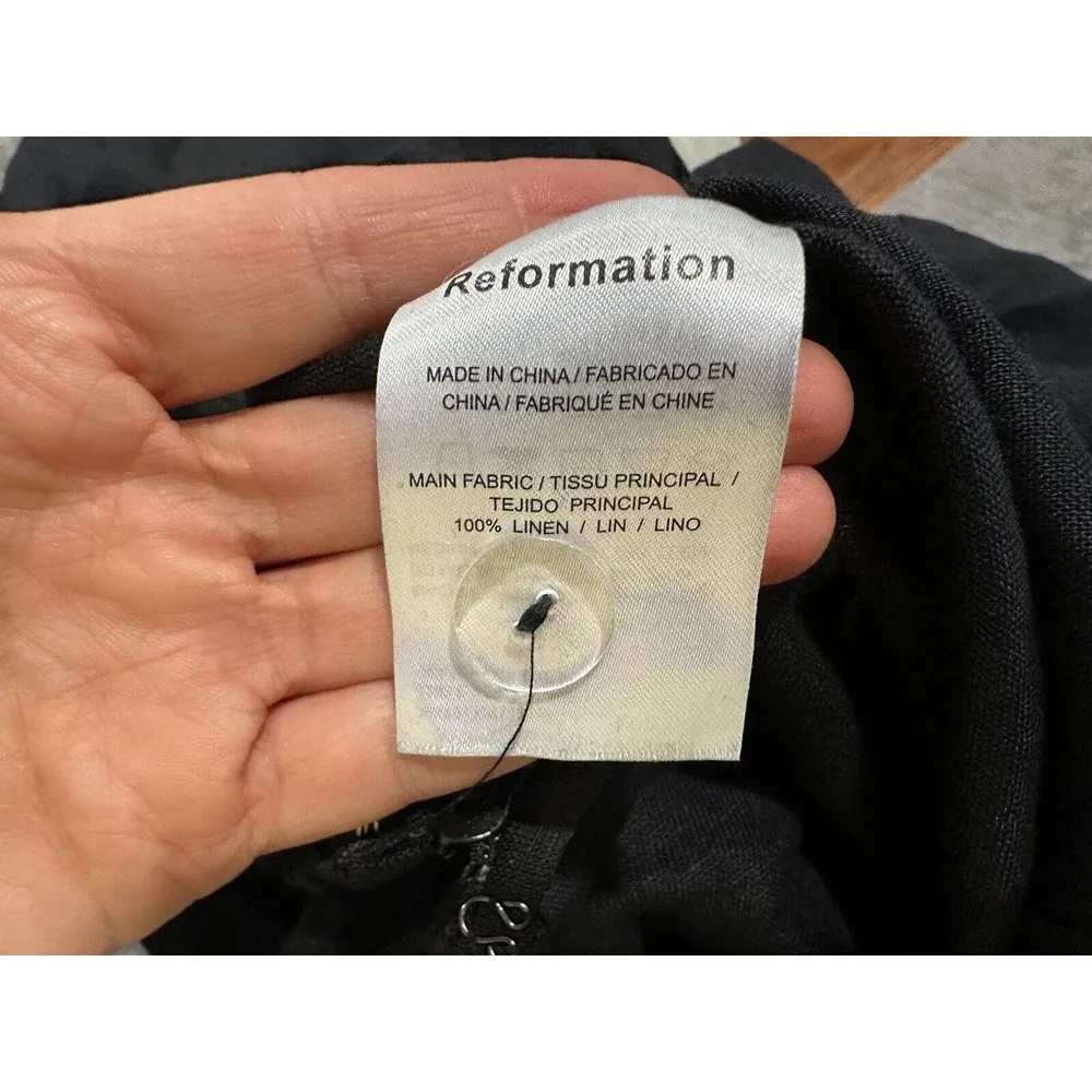 Reformation Autumn Black Linen Jumpsuit 0 - Image 6