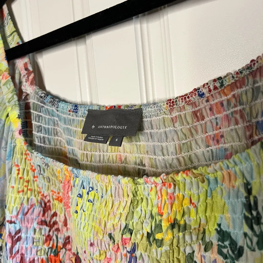 Anthropologie Floral Smocked Blouse - Image 6