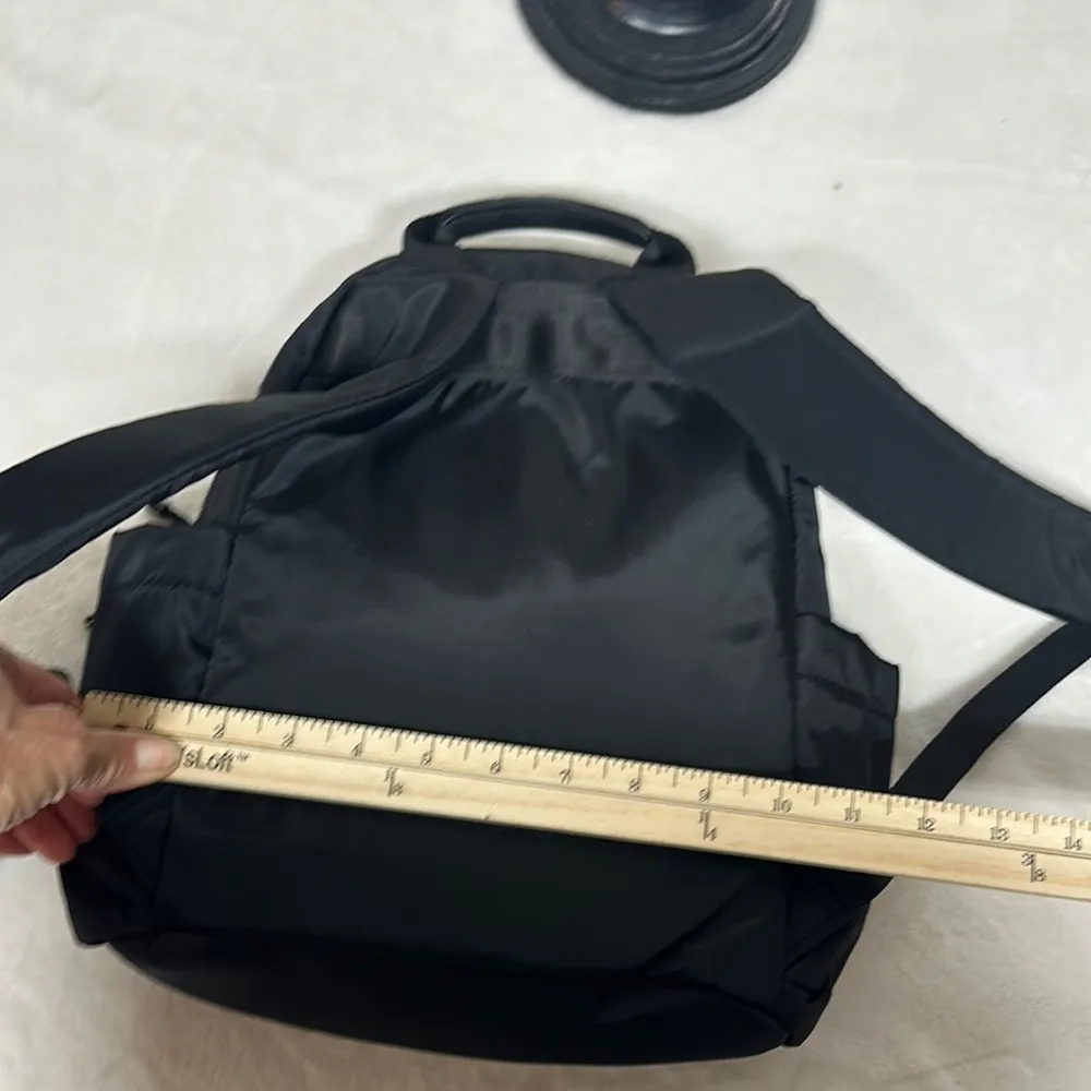 Black Medium Nylon Backpack with Padded Straps - Image 6