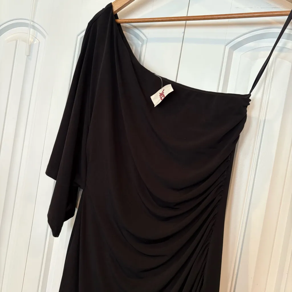 Saint Tropez West Black‎ One Shoulder Dress 6 - Image 3