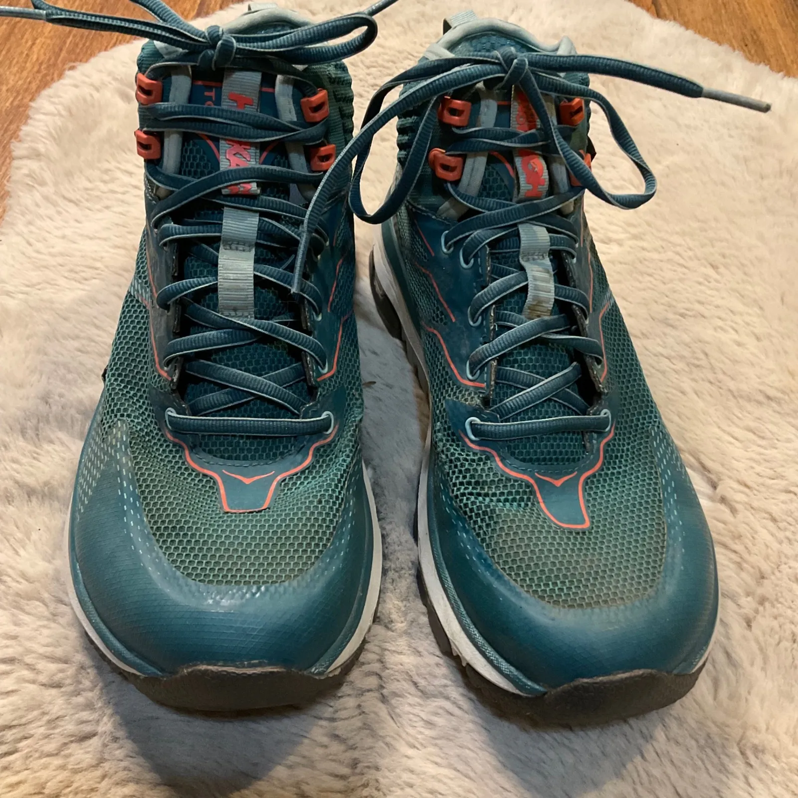 Hoka One One Toa GTX Speed Hiker Size 9 Green Coral Trail Running Womens - Image 2