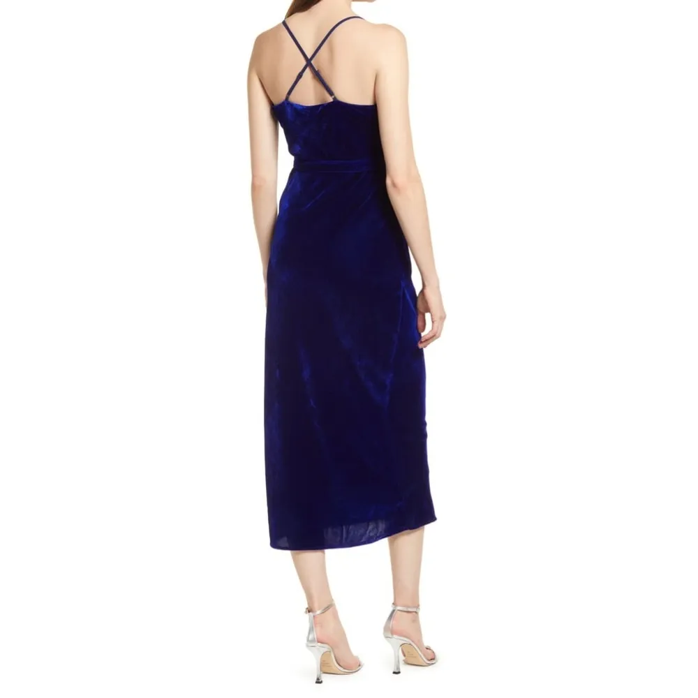 Adelyn Rae Zana Velvet Cowl Neck Slip Dress Size M - Image 8