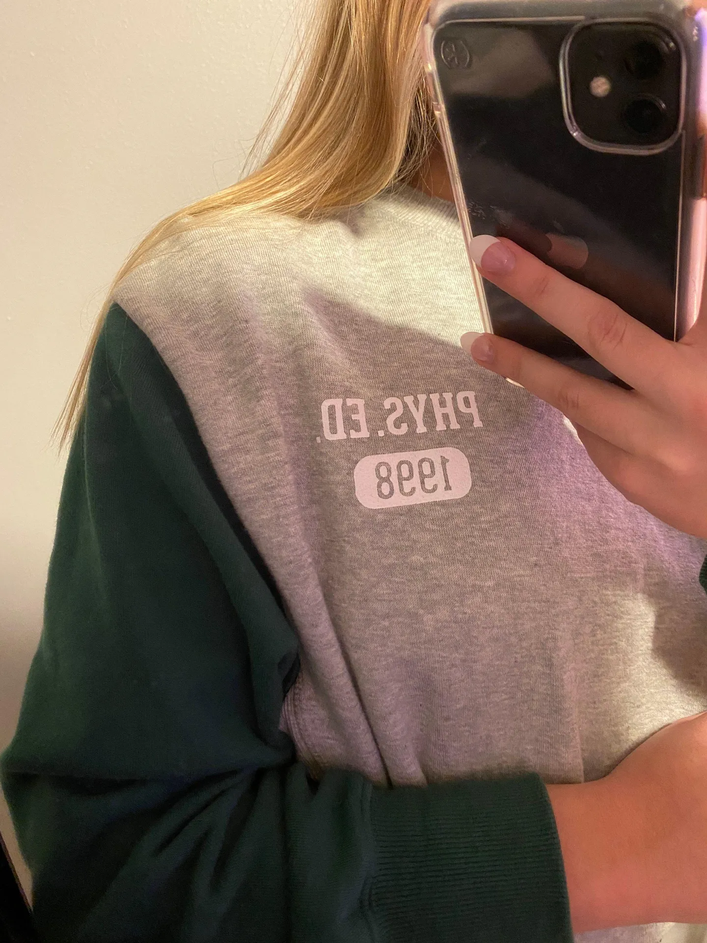 LA Hearts Green Cropped Sweatshirt - Image 2