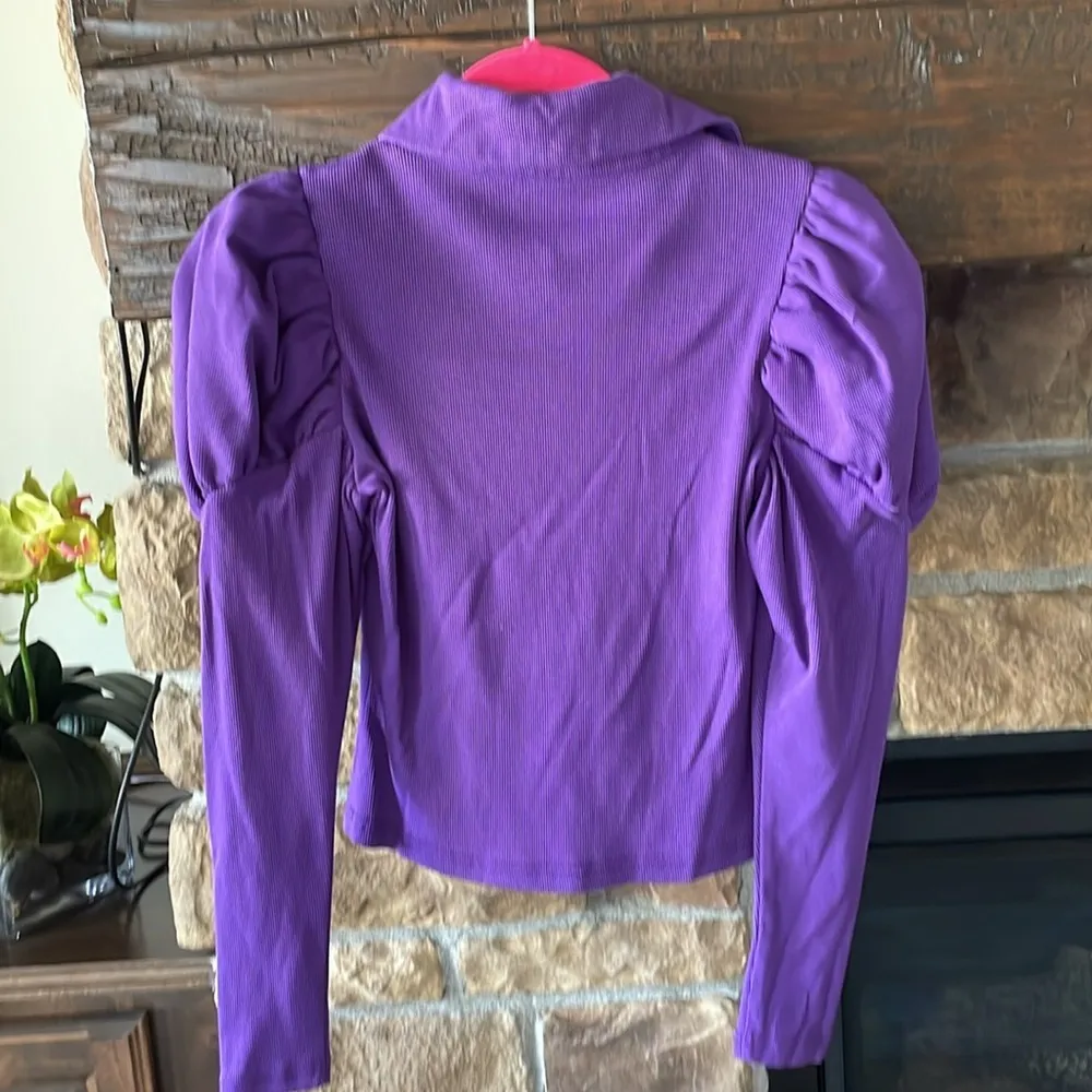 Area Stars Ford Long Sleeve Crop Polo Purple - Image 5