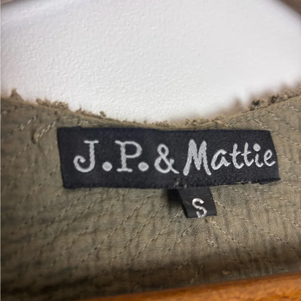 J.P. & Mattie Sundance Taupe Brown Tan Neutral Boho Flowy Cottagecore Dress - Image 2