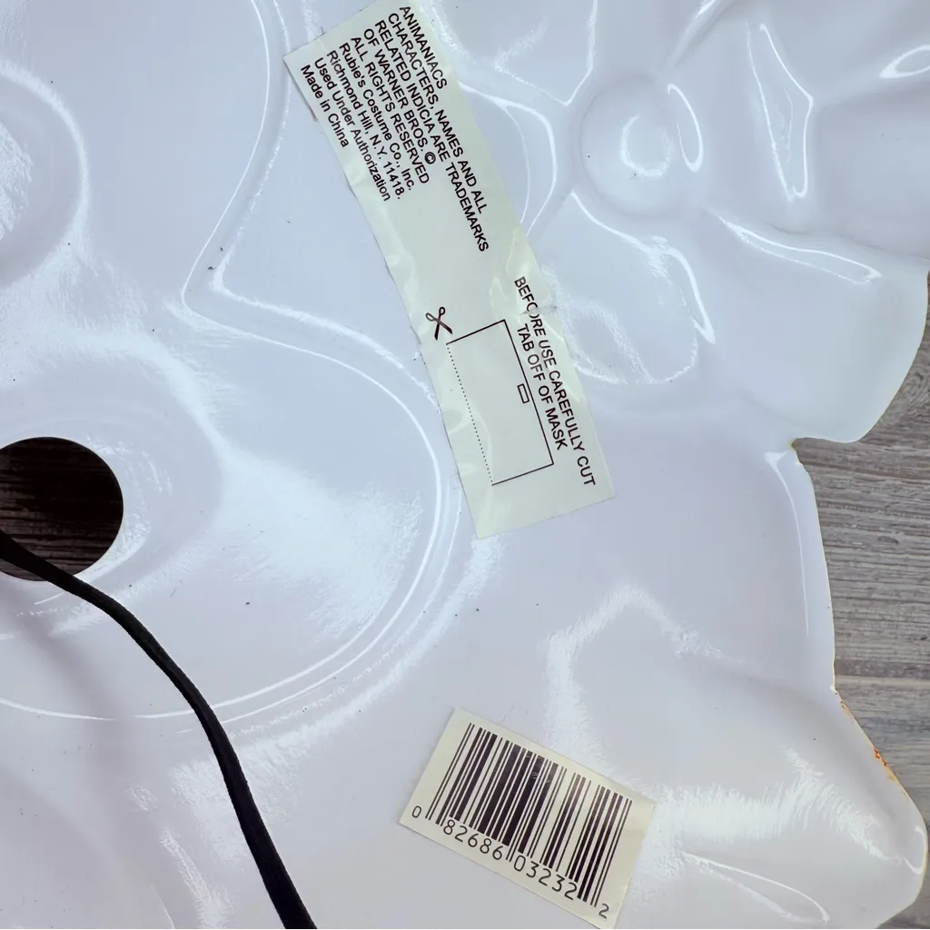 Vintage Adult Animaniacs dot Halloween costume mask cosplay dress up Black - Image 4