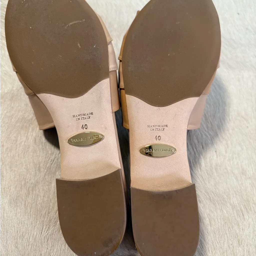 Sarah Flint Tan Leather Slides Sandals Made in Italy
Like New Euro 40 US 9 9.5 - Image 3