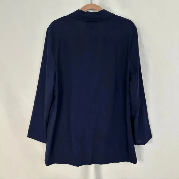 Vintage Requirements Blazer Womens Size‎ 14 One Button Classic Blue Lightweight - Image 6