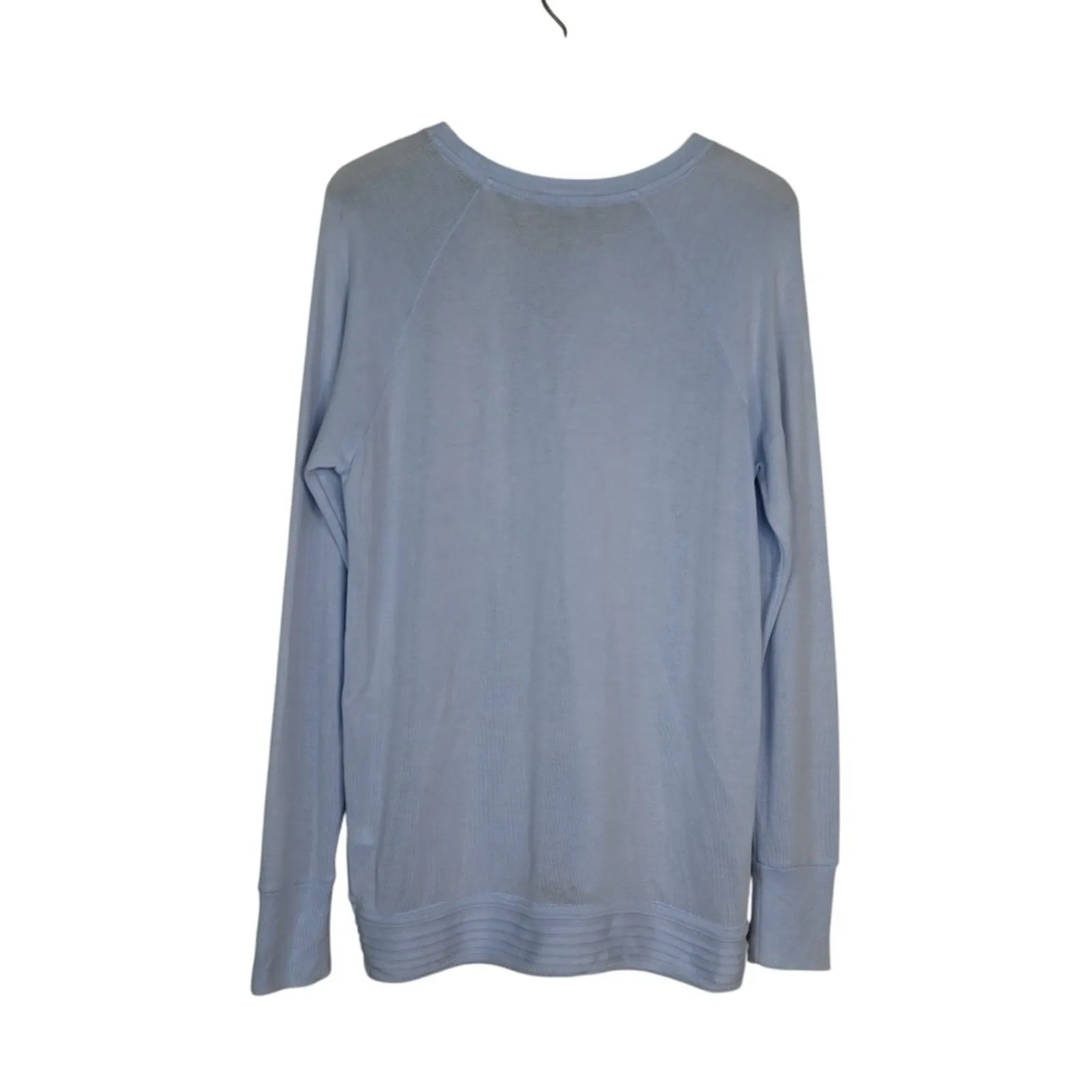 Athleta Womens ST Serenity Criss Cross Light Blue Sweatshirt - Image 2