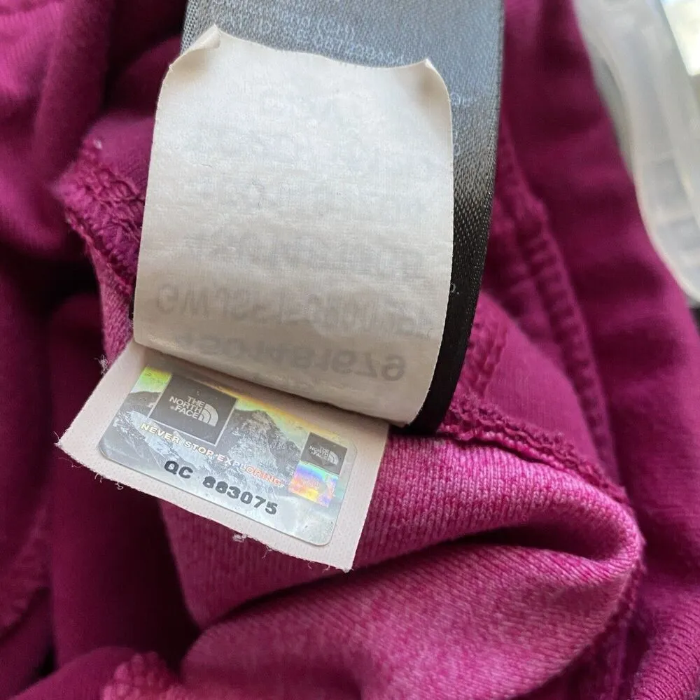 The North Face Dark Pink and Light Pink Leggings Flawed White Paint stain Sz M - Image 4