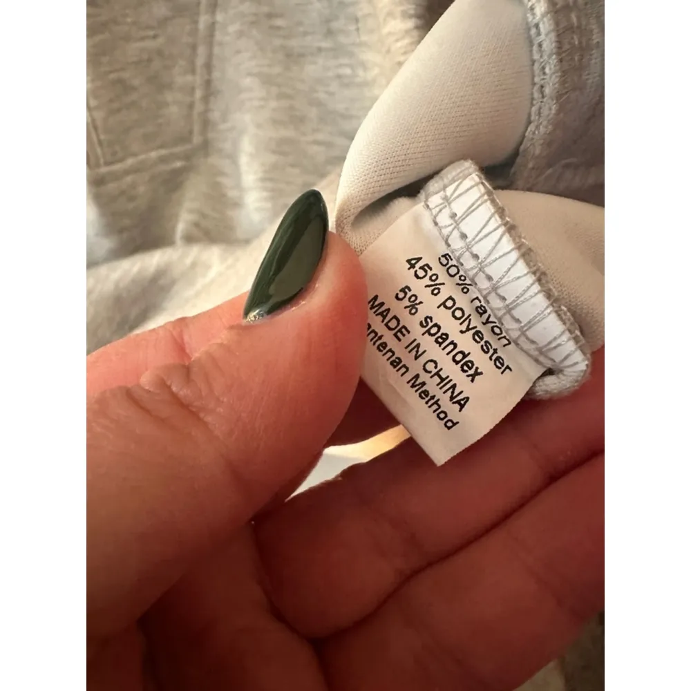 Prinbara Womens Oversized Quarter Zip Pullover Sweatshirt NWT Gray Size L - Image 7