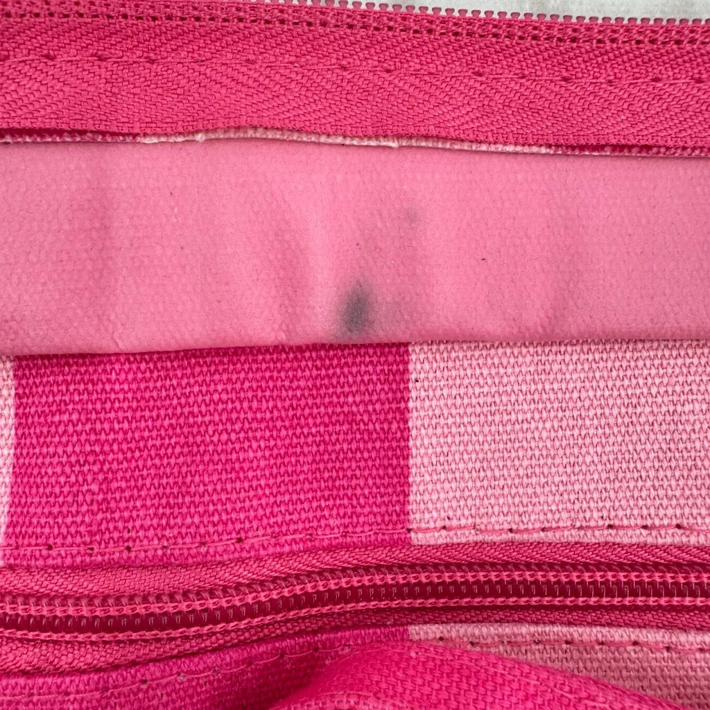 Victoria's Secret Pink Striped Large Tote and Accessory Bag Tags Beach Travel - Image 9