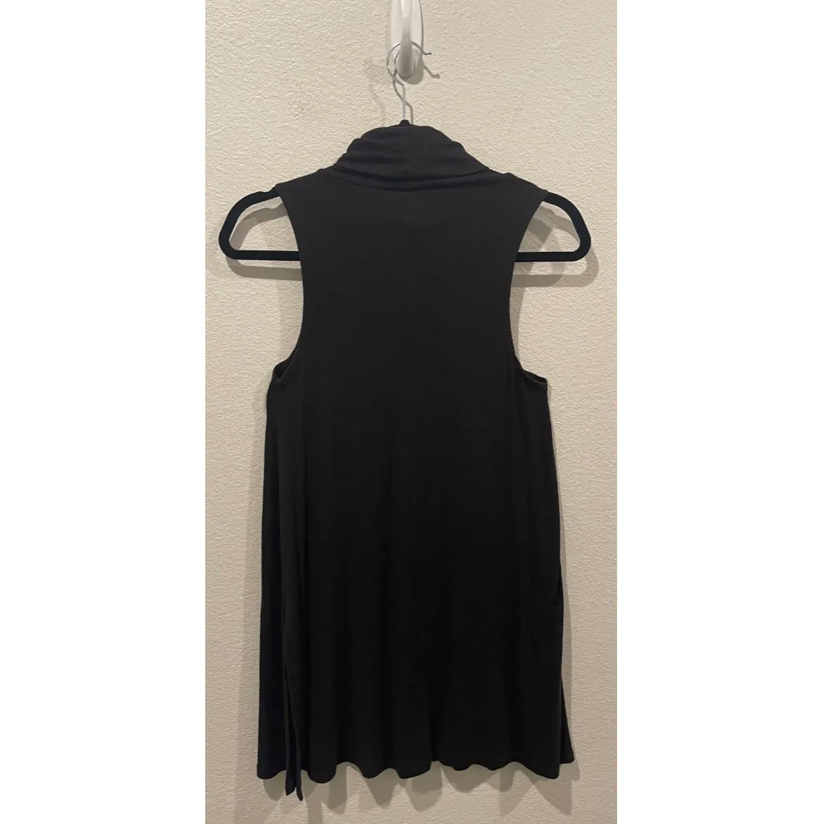 Anthropologie POSTAGE STAMP Turtleneck Black Mini Dress - Image 2