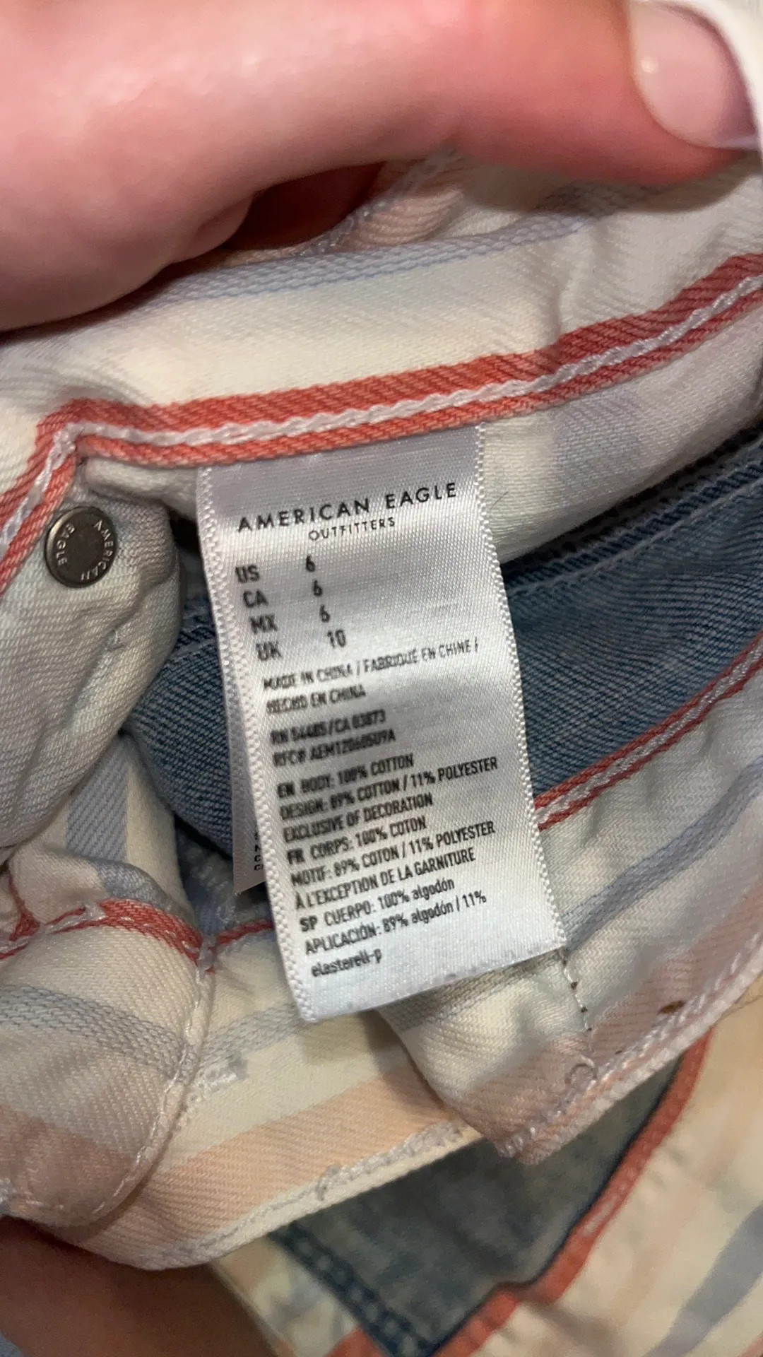 American Early Color Block Jean Shorts  - Image 3