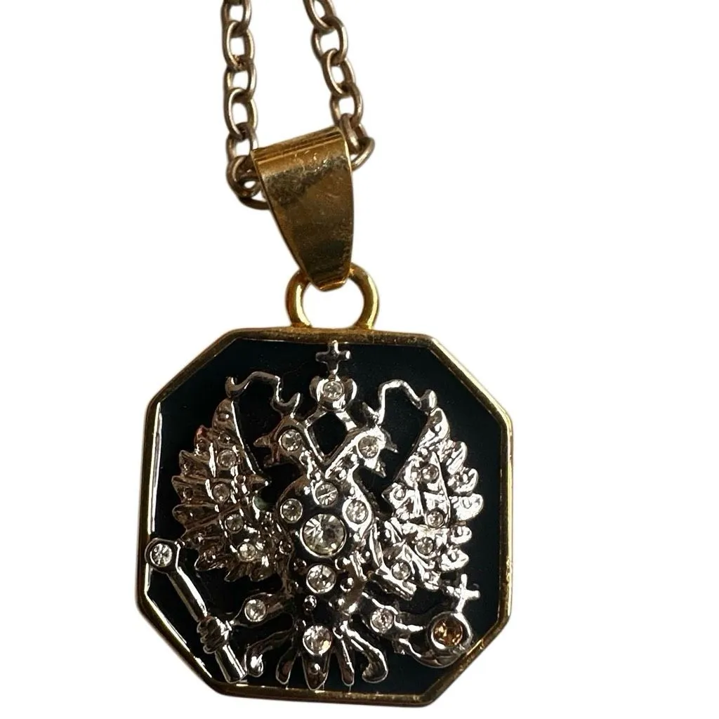 Joan Rivers Imperial Eagle Enamel Pendant Necklace - Image 12