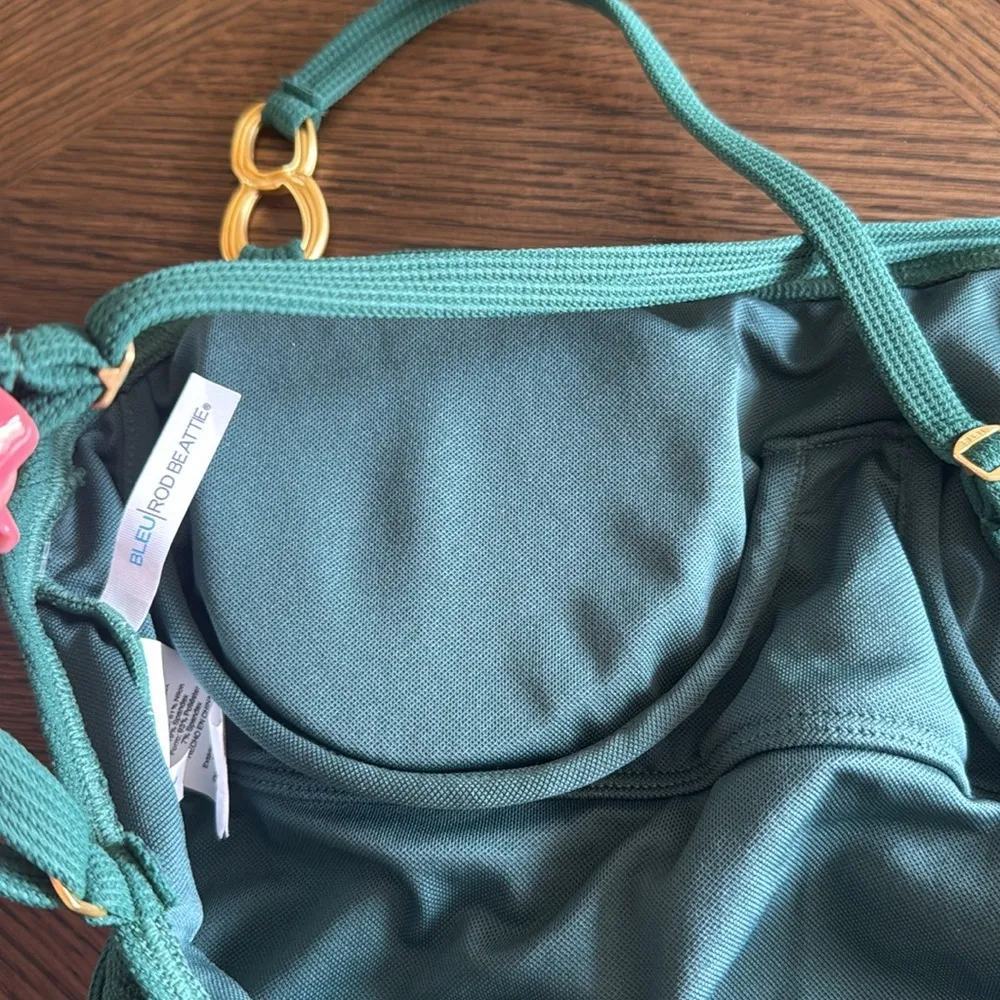 BLEU PIQUE OLE SCOOP NECK ONE PIECE SWIMSUIT WITH FLOATING UNDERWIRE,SZ 6,$119 - Image 11