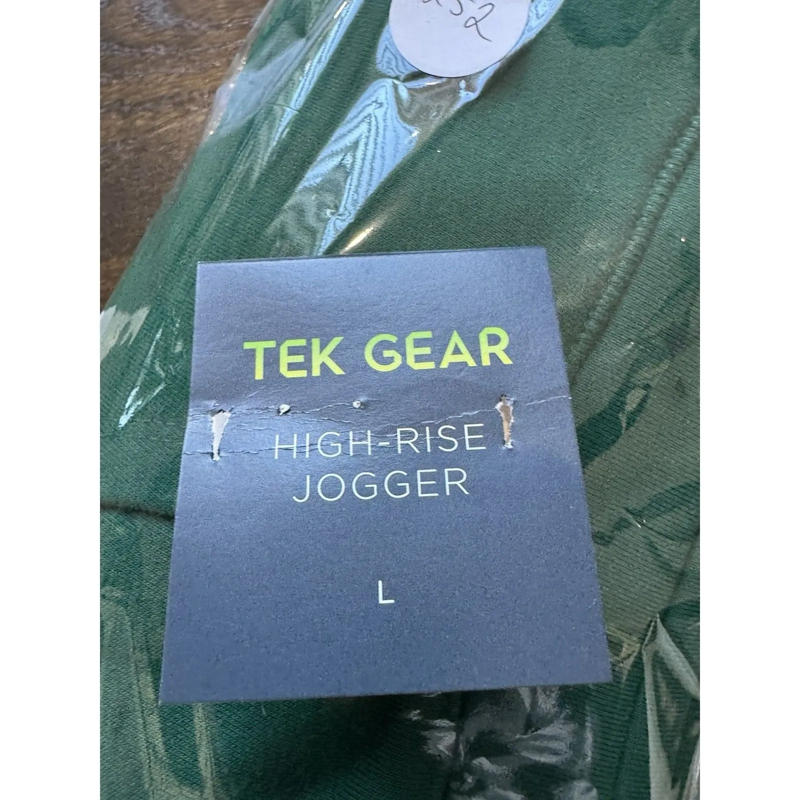 Women's Tek Gear Joggers Size Large Green Ultrasoft Fleece Cargo Pockets Fleece - Image 5