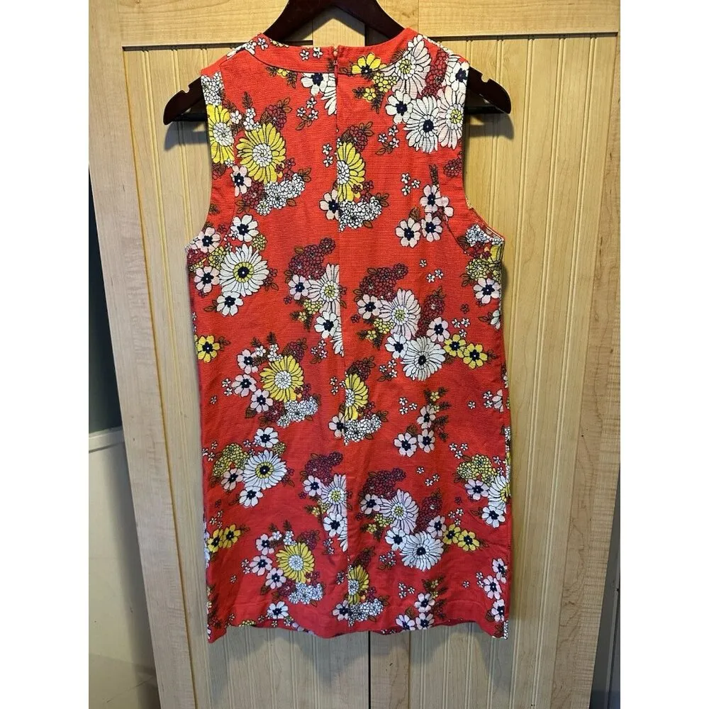 NWT MODCLOTH RED SLEEVELESS DRESS Size M RED WITH FLOWERS EUC - Image 7