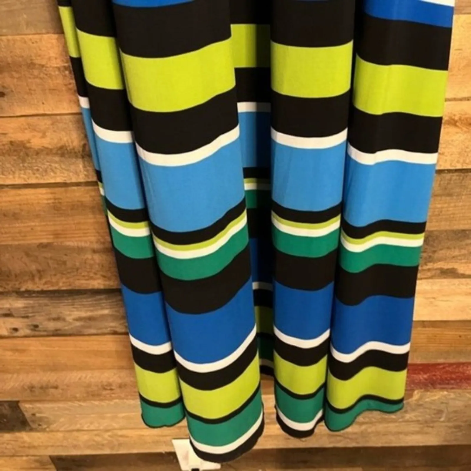 Maurices Blue And Green Stripe Maxi Dress Size‎ 0 - Image 9