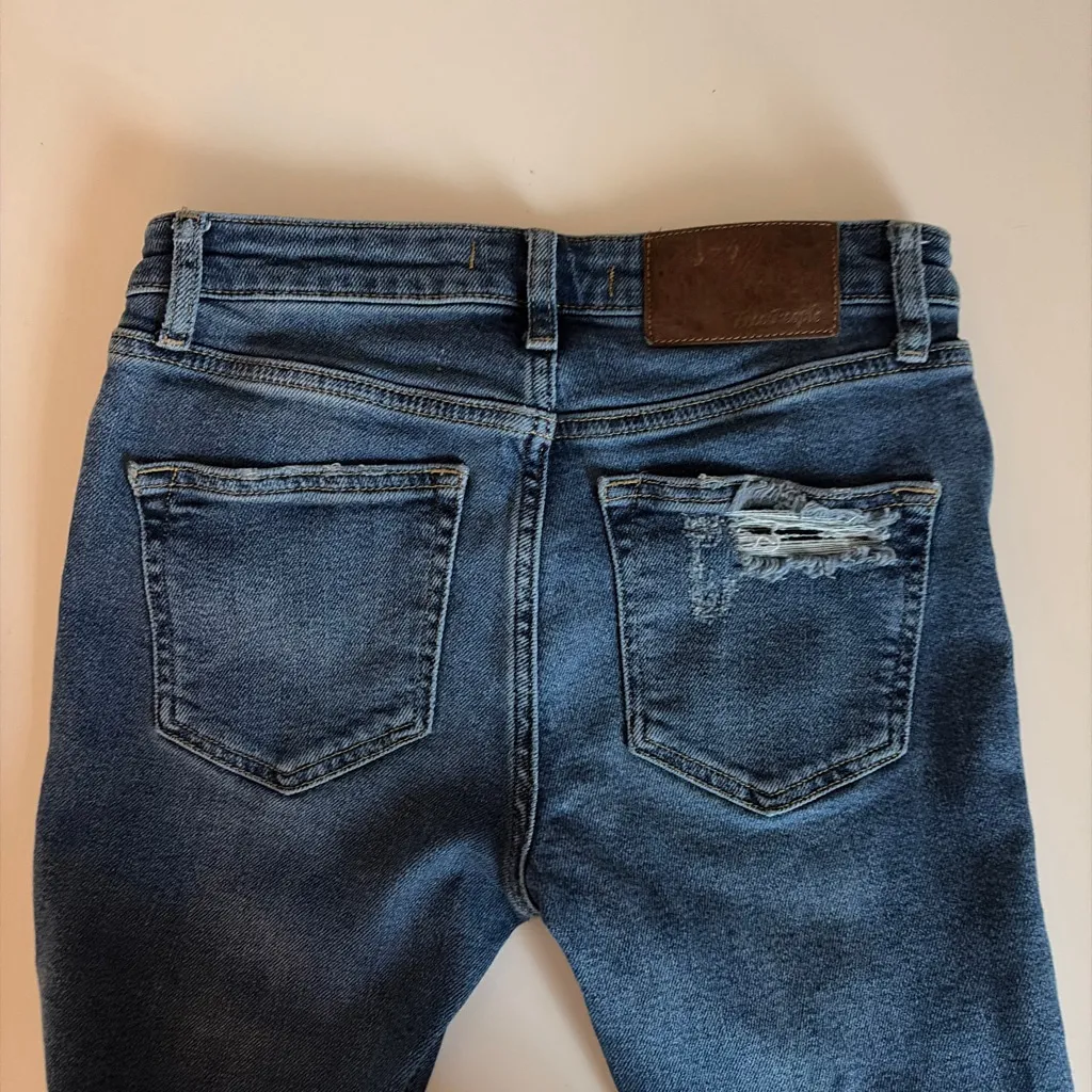 Free People Color Blocked Cropped Flare Women's Jean Size 26 - Image 7