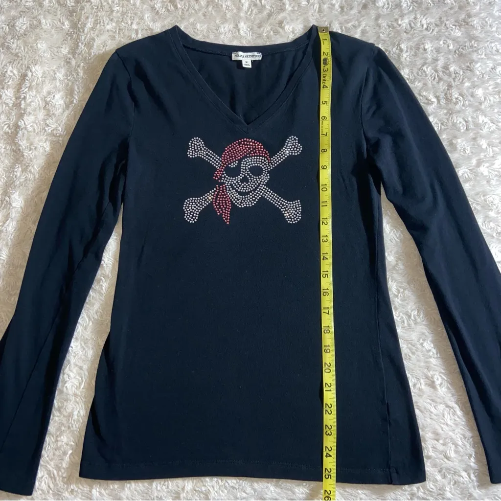 Black Pirate Booty Embellished Long Sleeve Shirt Gaspy Gasparilla Buccaneers - Image 5