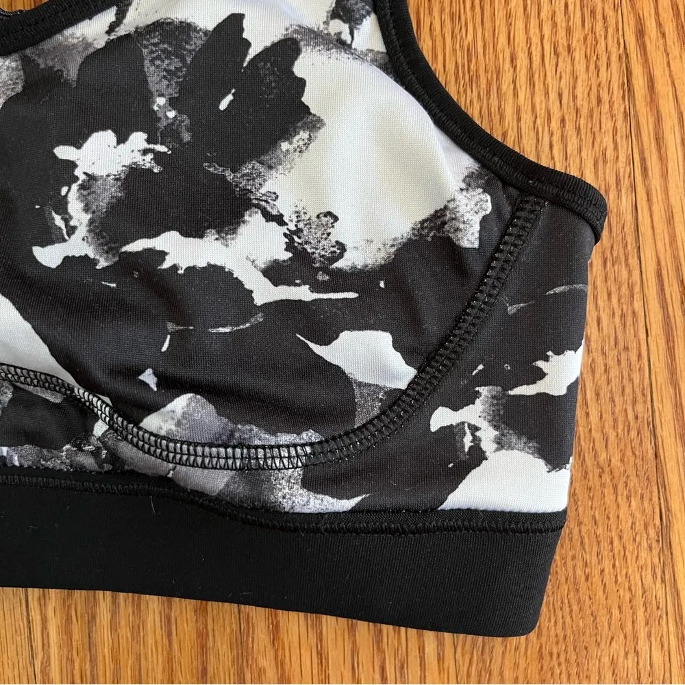 90 Degree by Reflex Size Small Black and White Tie Dye Sports Bra - Image 2