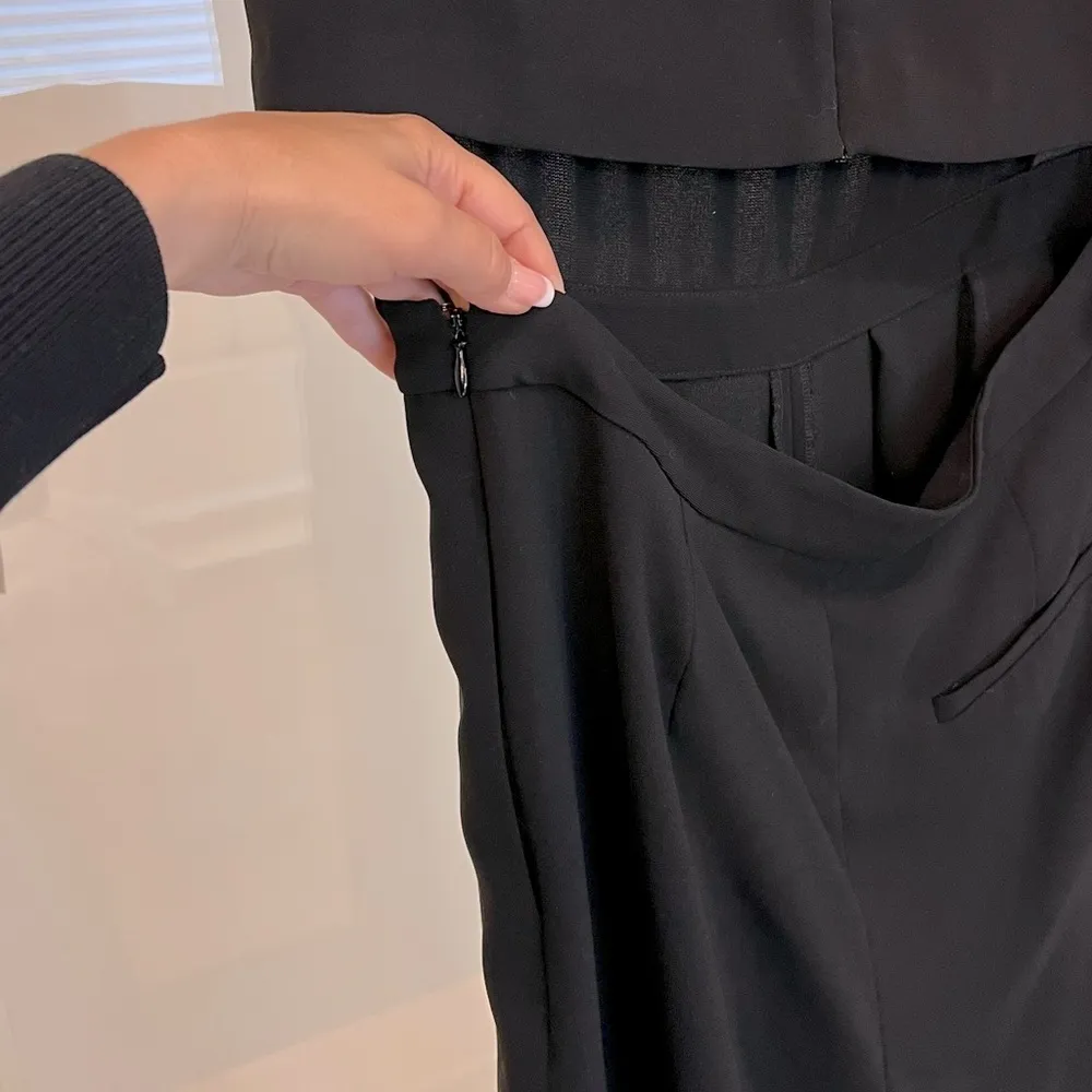 DIANE VON FURSTENBERG Tali Crop Top Open Back Cropped Wide Leg Jumpsuit black,12 - Image 10