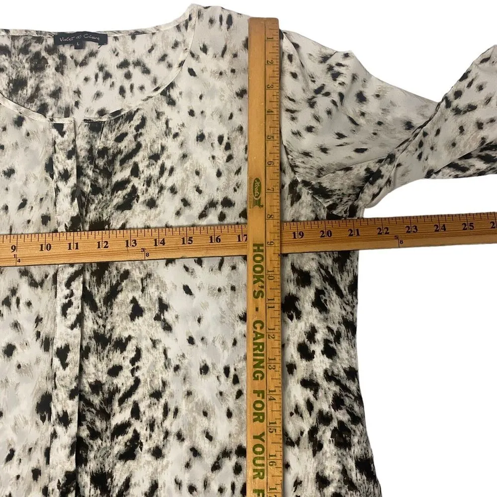 Violet & Claire Women’s Large Sheer Animal Print Top Blouse Hidden Button - Image 10