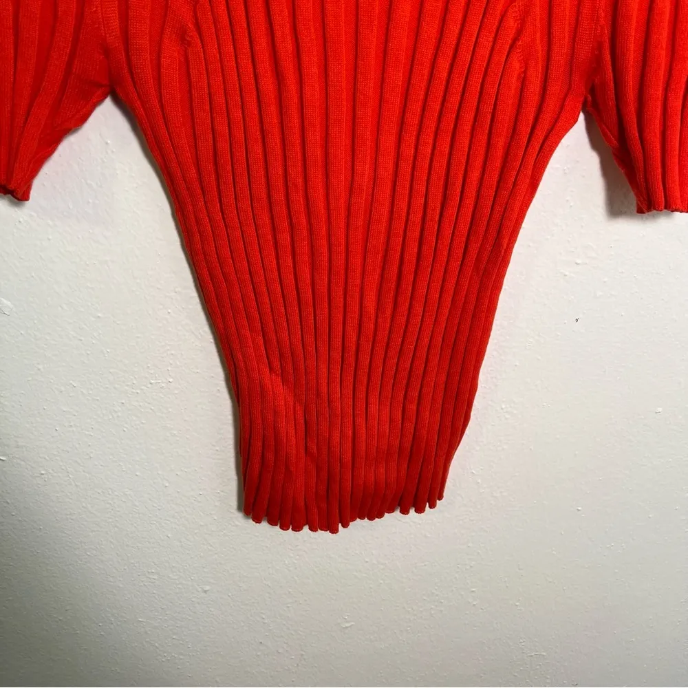 Cabi Perky Pullover Sweater Tiger Lily Orange M - Image 6