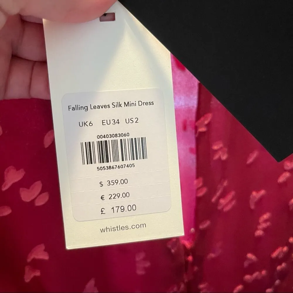 Whistles Falling Leaves Silk Dress NWT Size 2 - Image 12