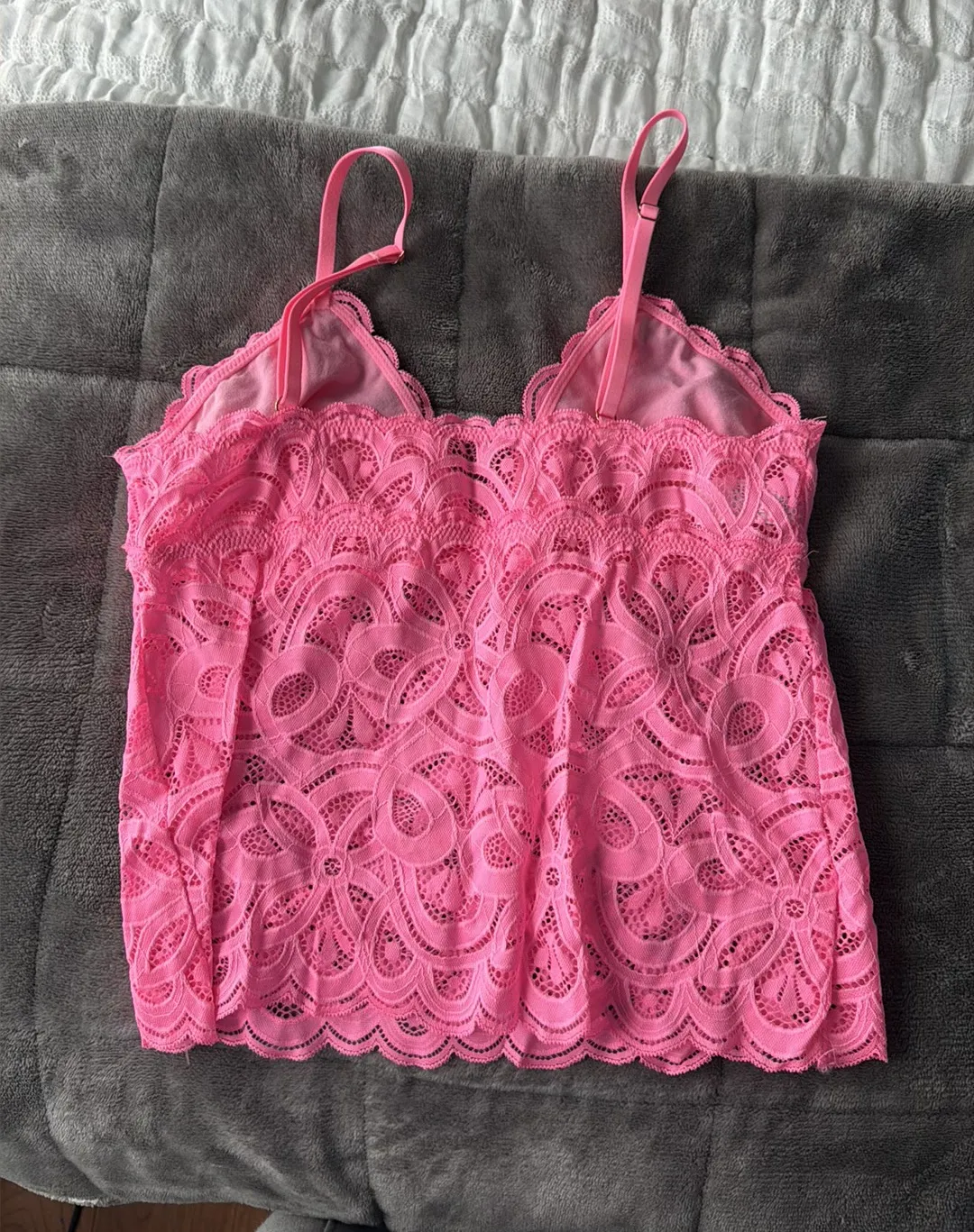 Aerie  Top Lace Bralette Pink - Image 2