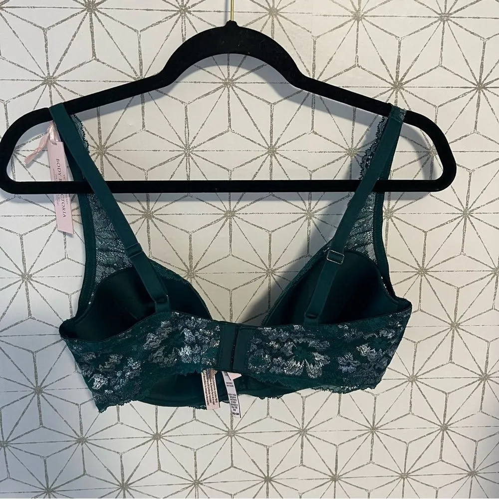 Victoria’s Secret Body by Victoria Demi Unlined Emerald Lace Bra NWT! - Image 8