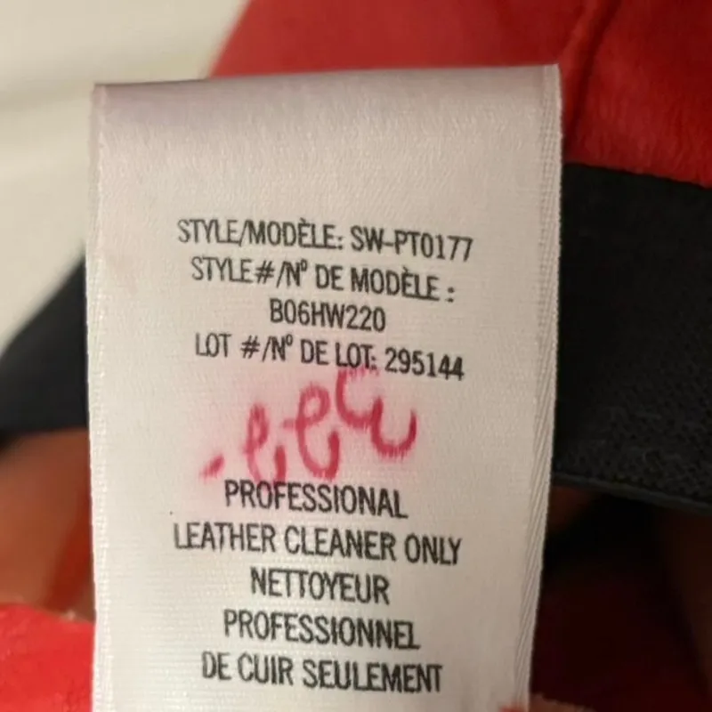 Helmut Lang 100% Lamb Leather Red Leggings Size 8 - Image 4