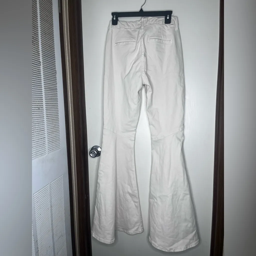 MOTHER Cream Flare Pants - Image 2