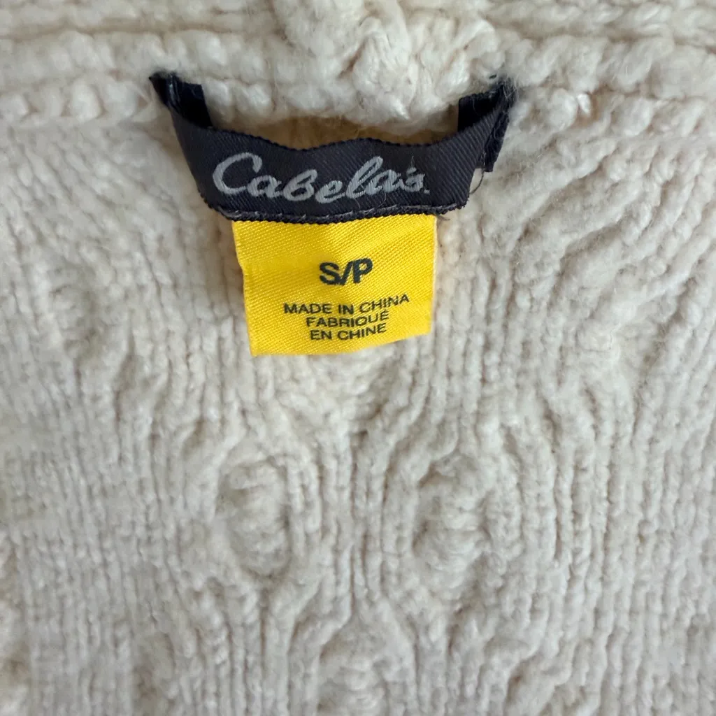 Cabela's Cream Cable Knit Cardigan - Image 3