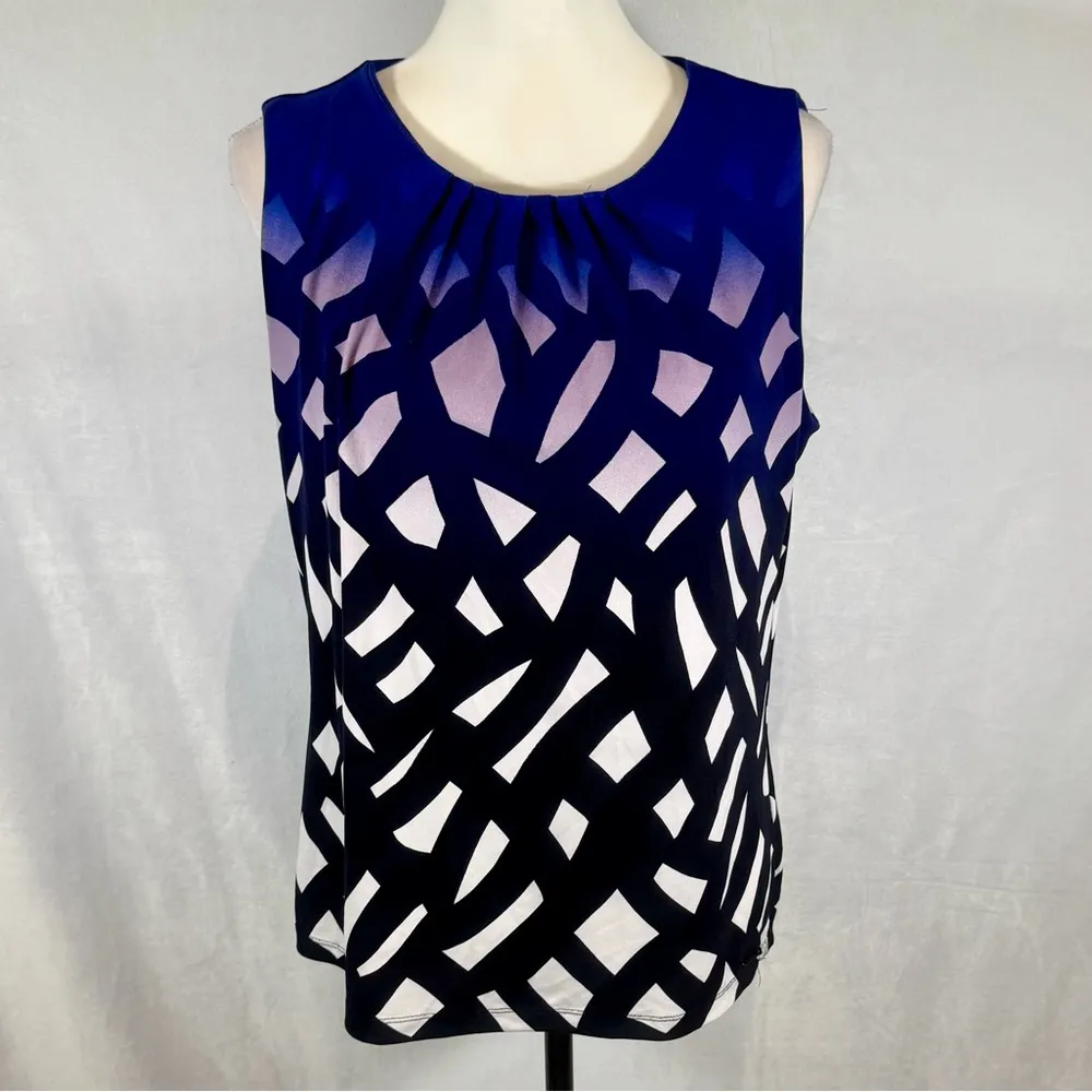 Calvin Klein beautiful ombré abstract print pleated top size XL - Image 2