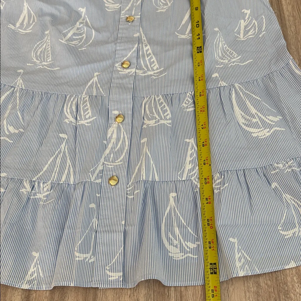New Lilly Pulitzer Breah Sleeveless Button Up Top Shirt Sailboats Seashells 0 - Image 10