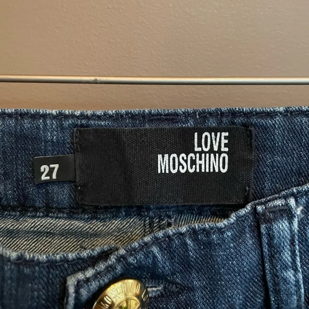 Love Moschino Collection Two Toned Floral Print Skinny Jeans in Blue Size‎ 27 - Image 3