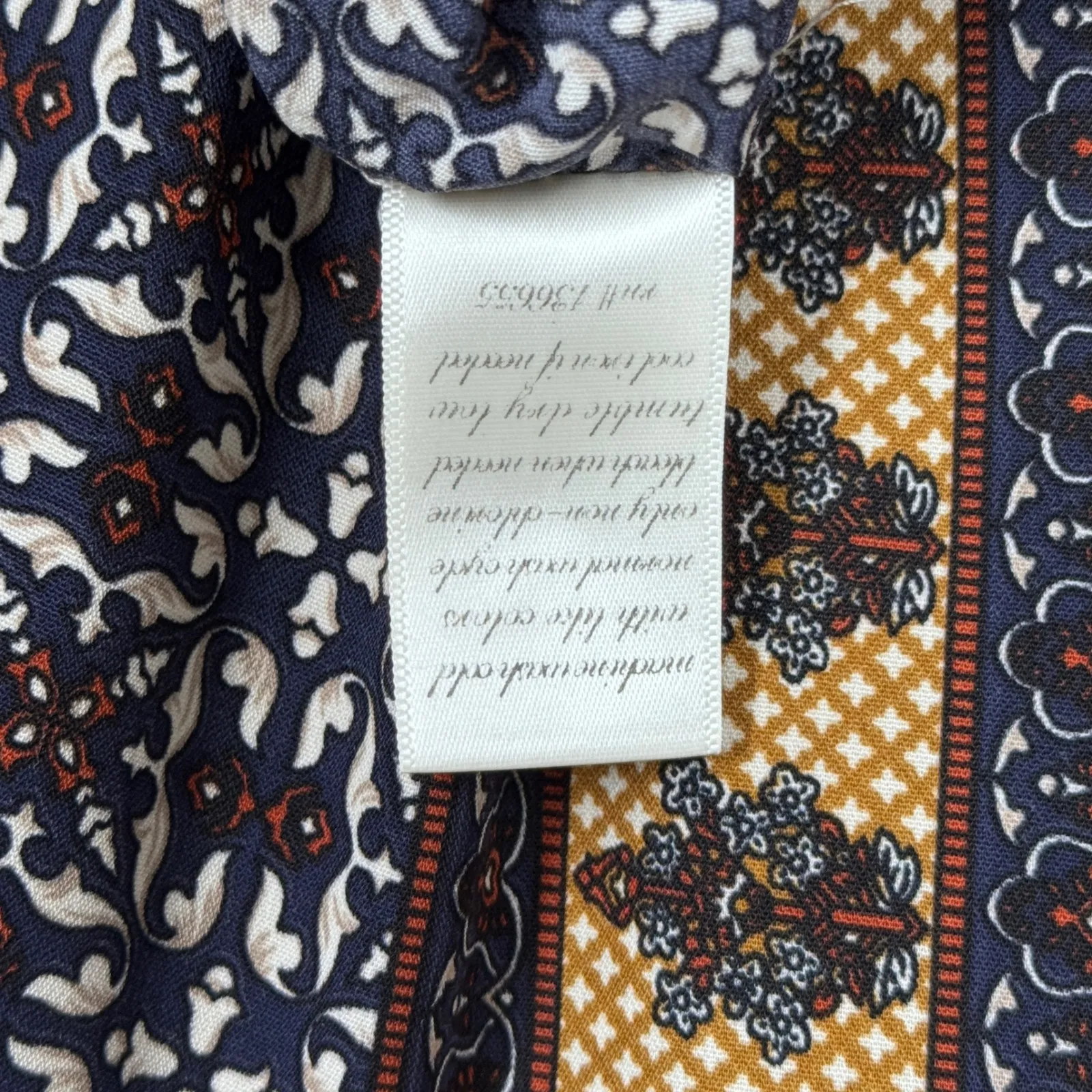 Alya Shirt Womens Medium Floral Print 3/4‎ Sleeve V Neck Peasant Blouse Medium - Image 8