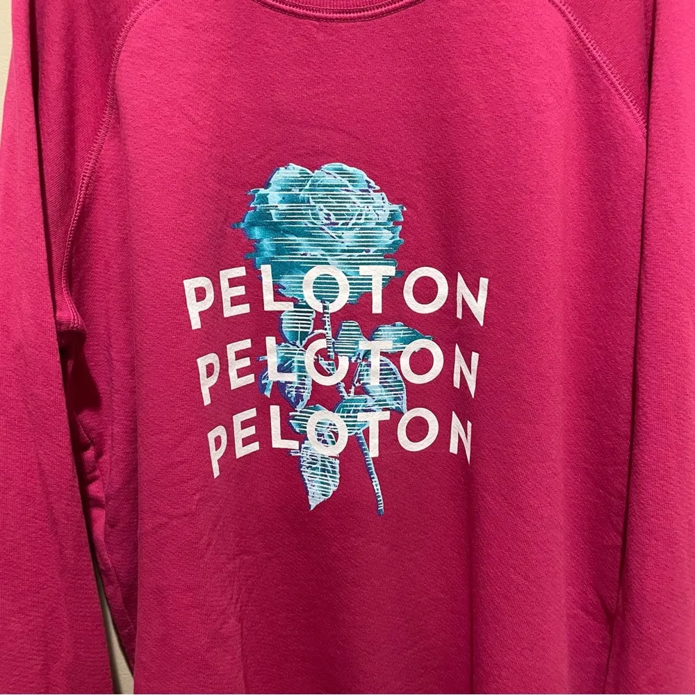 Peloton Everyday Oversized Crewneck Sweatshirt Red Pink Size Small New - Image 4