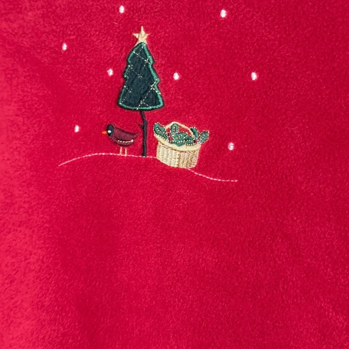 Premier International Ladies Plus Red Fleece Christmas Snowman Tree Cardigan XL - Image 6