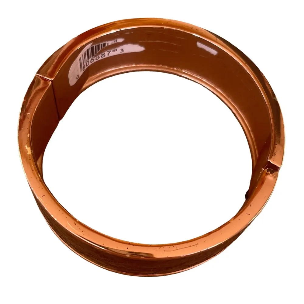 AQUA  Leopard print hinged bangle bracelet - Image 3